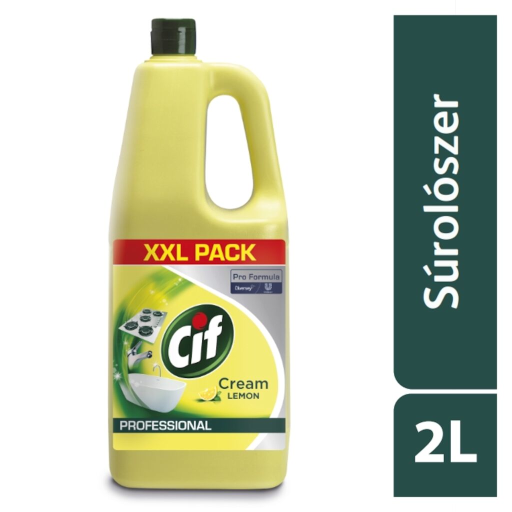 Cif Pro Formula Cream Lemon 6x2L - Karcmentesen tisztító folyékony súrolószer citrom illattal